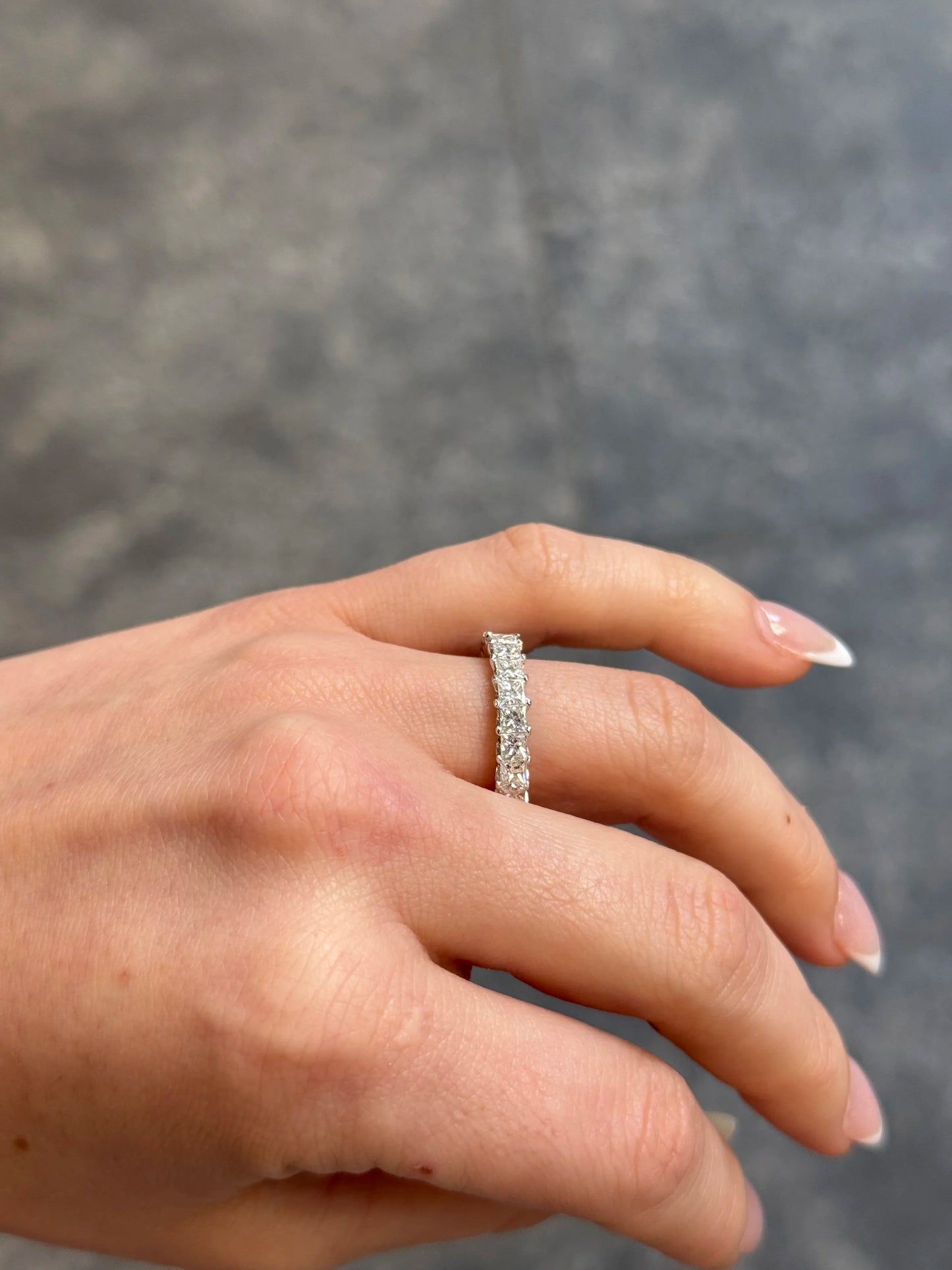 Ladies Princess Eternity Wedding Band