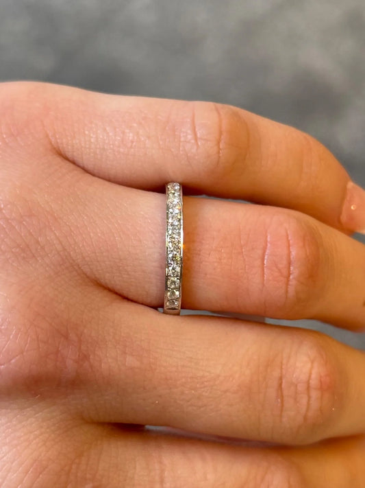 Ladies Pave Set Wedding Band