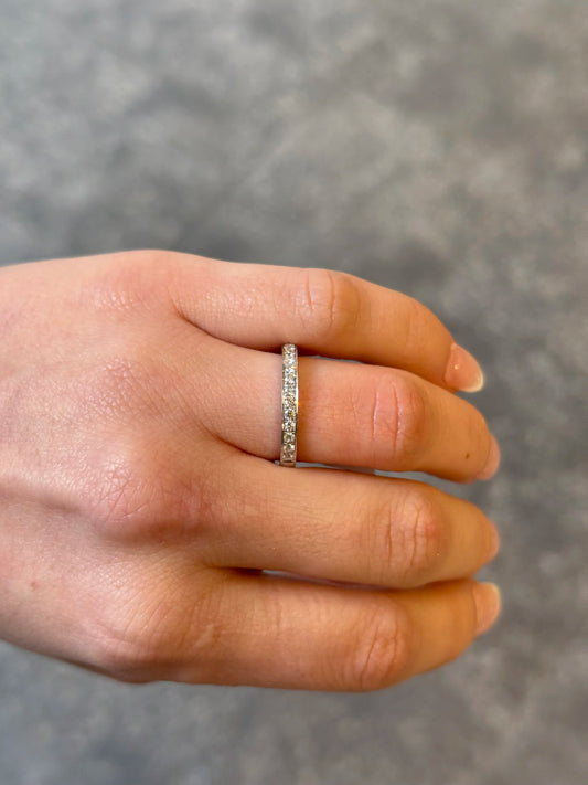 Ladies Pave Set Wedding Band