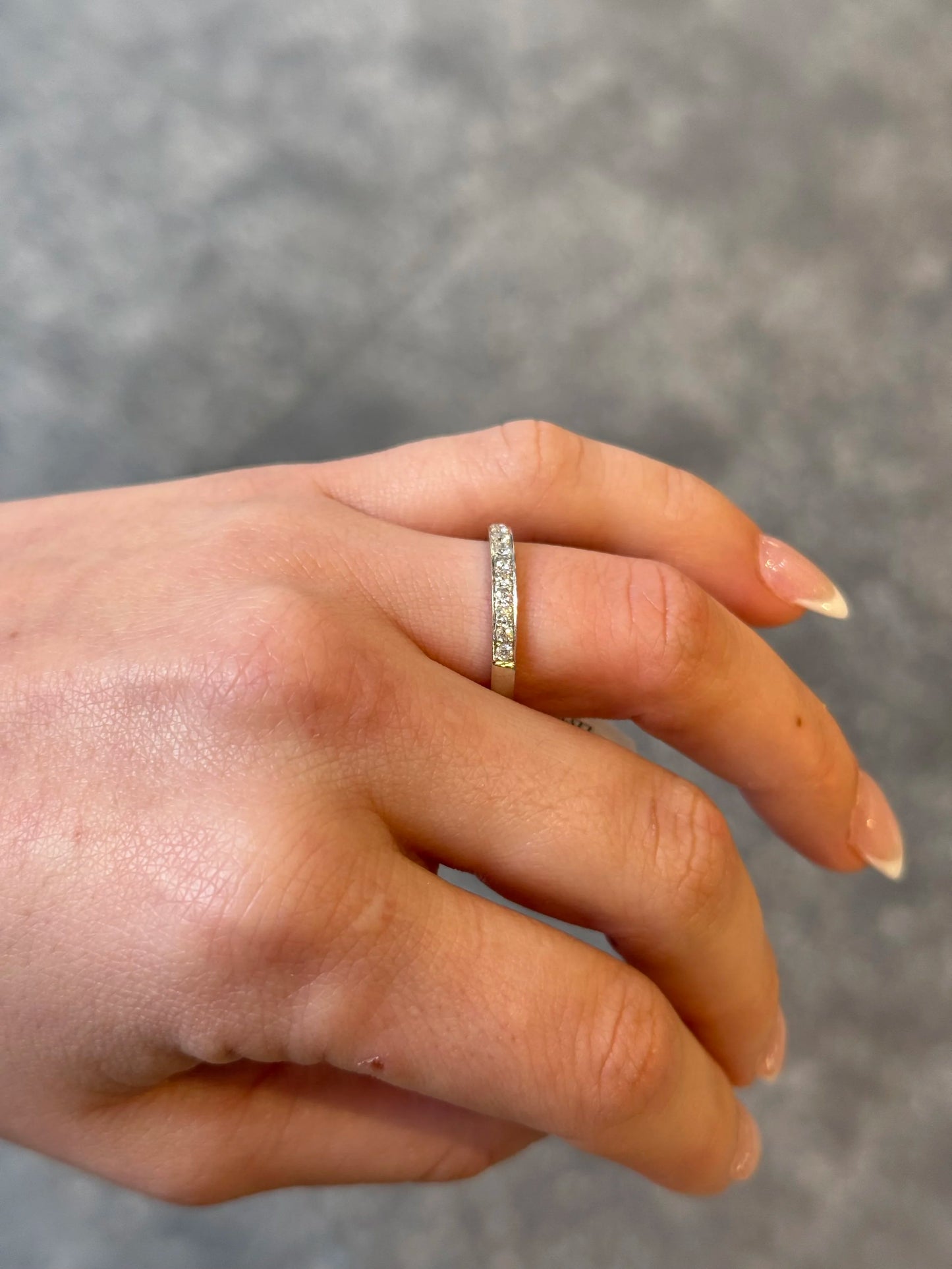 Ladies Pave Set Wedding Band