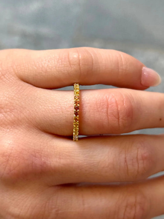 Ladies Sapphire and Diamond Graduated Ring