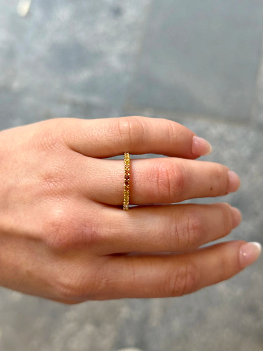 Ladies Sapphire and Diamond Graduated Ring