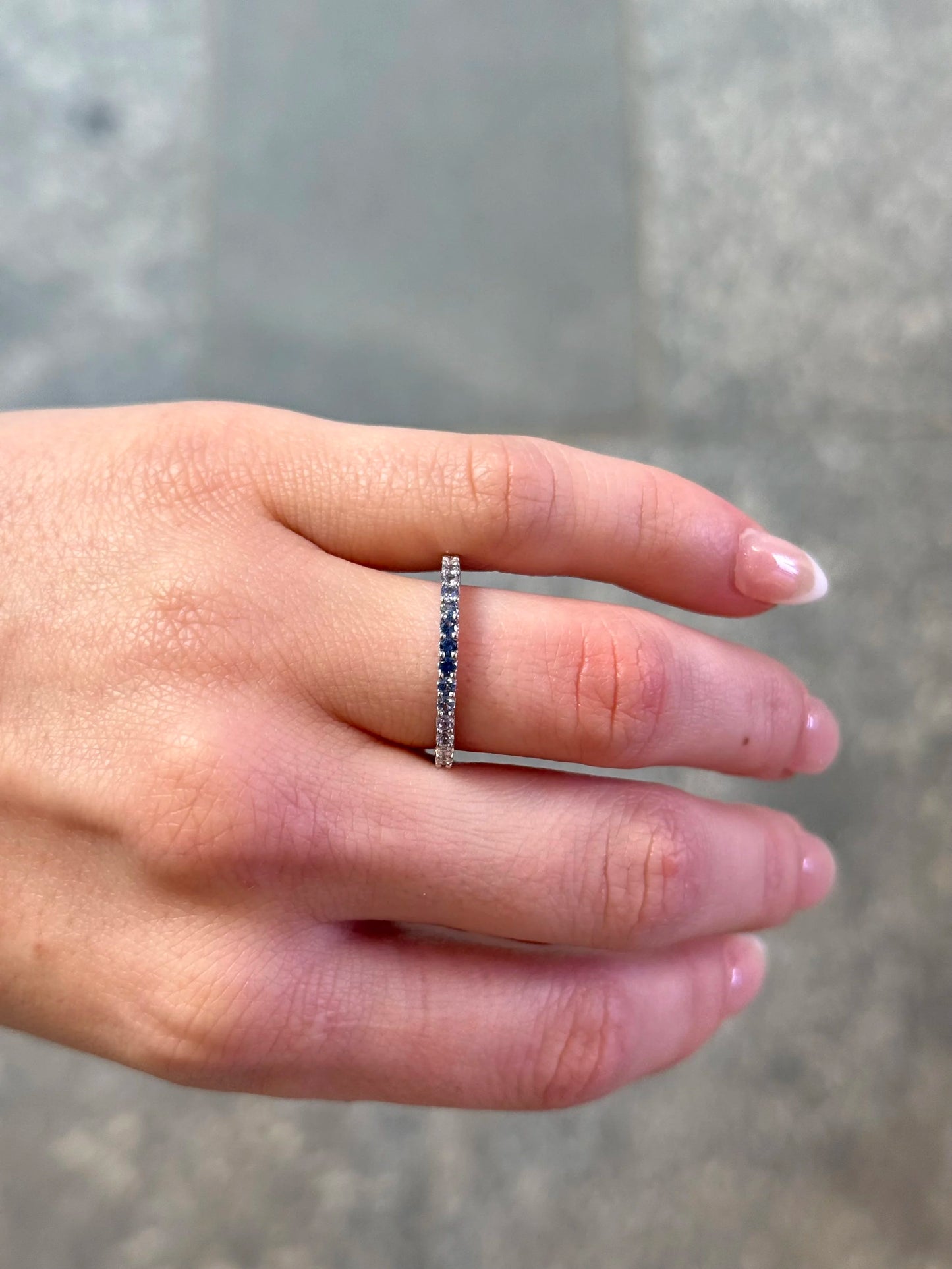 Ladies Sapphire and Diamond Graduated Ring