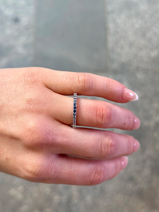 Ladies Sapphire and Diamond Graduated Ring