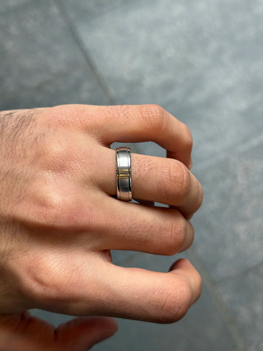 Men's Dome Matte and Polish Finish Wedding Band