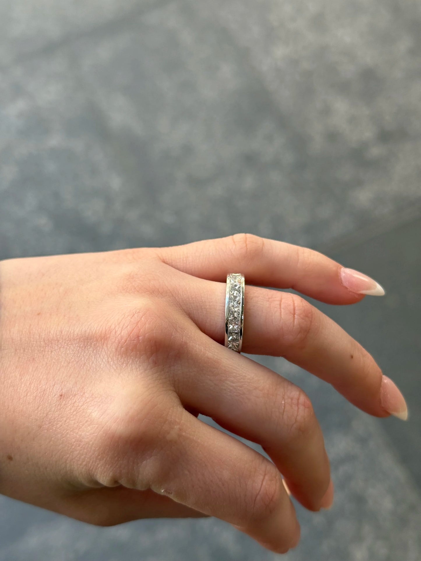 Ladies Princess Channel Set Wedding Band