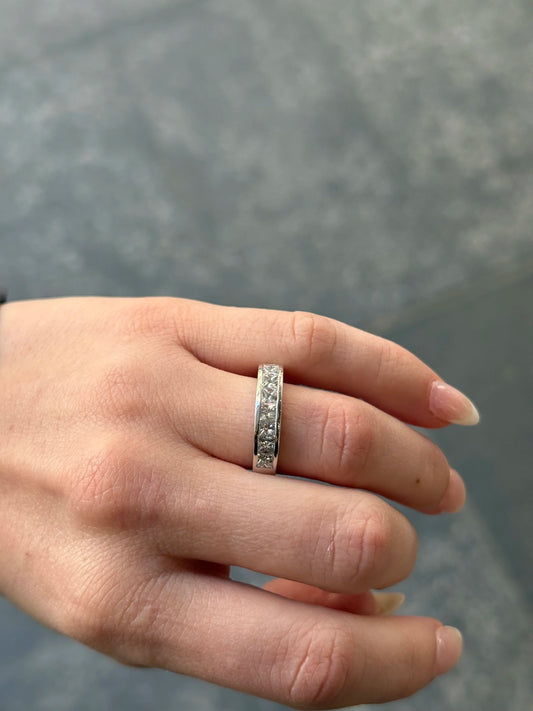 Ladies Princess Channel Set Wedding Band