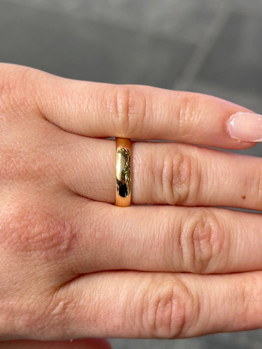 4mm Plain Gold Wedding Bands