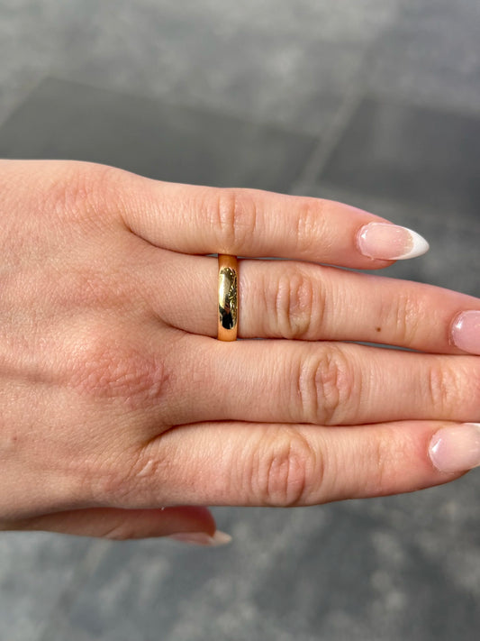 4mm Plain Gold Wedding Bands