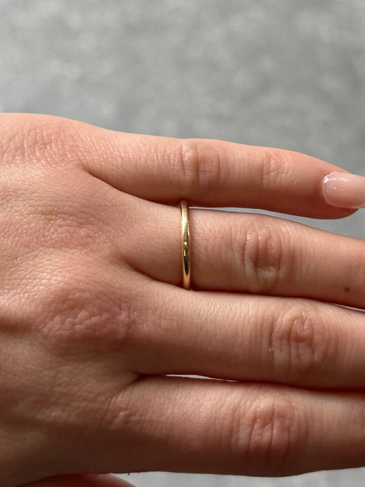 2mm Plain Gold Wedding Bands