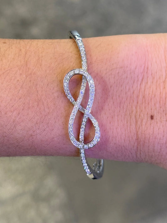 Ladies Infinity Design Bangle Bracelet