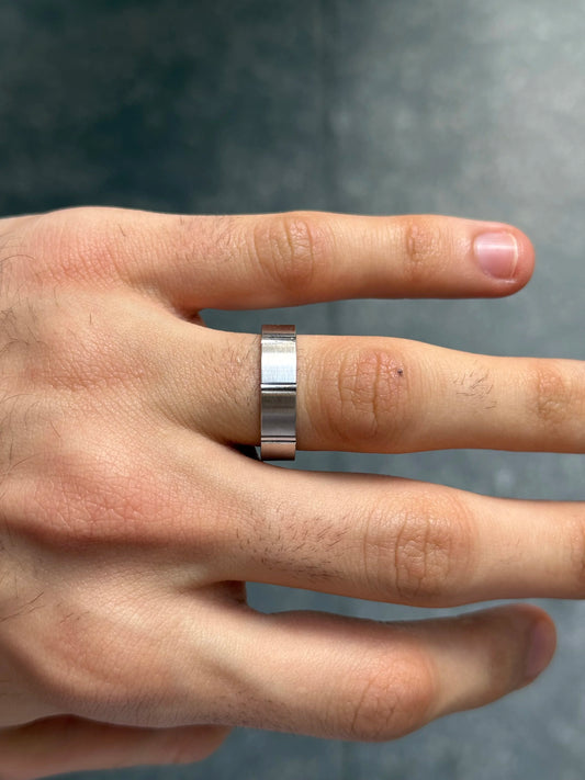 Men's Spaced out Beveled Matte Finish Wedding Band