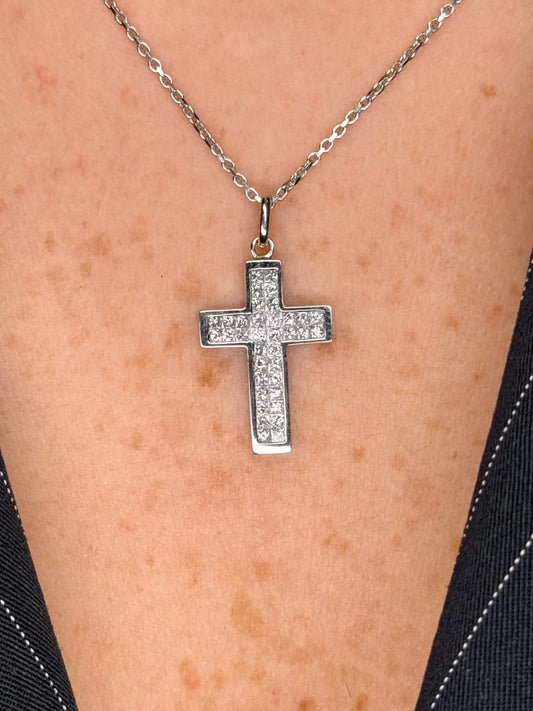 Ladies Princess Diamond Cross