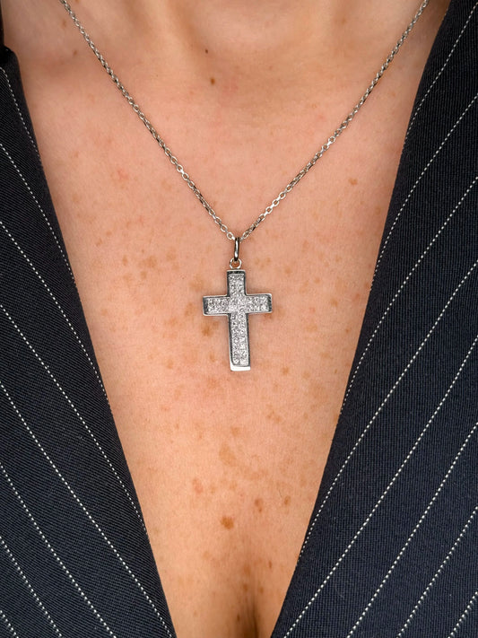Ladies Princess Diamond Cross