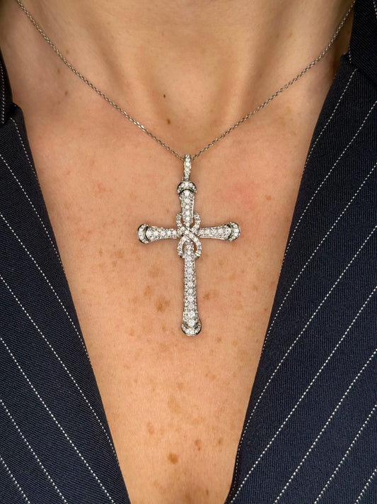 Ladies Infinity Diamond Cross