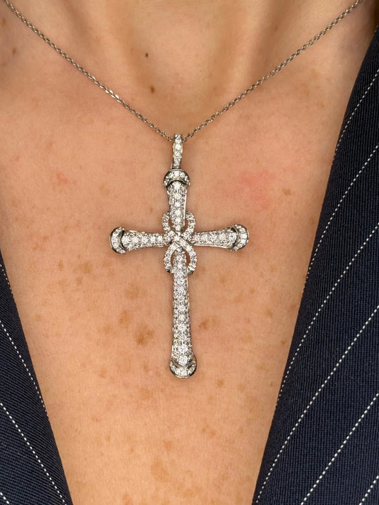 Ladies Infinity Diamond Cross