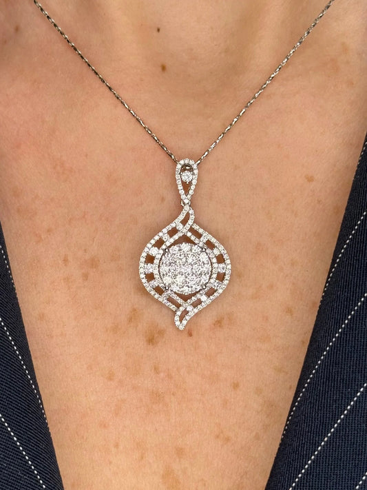 Ladies Center Cluster Fancy Pendant