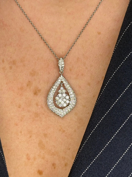 Ladies Pave Diamond Pendant