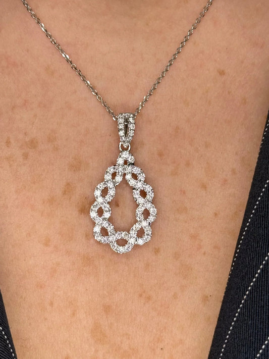 Diamond Intertwining Twist Pendant