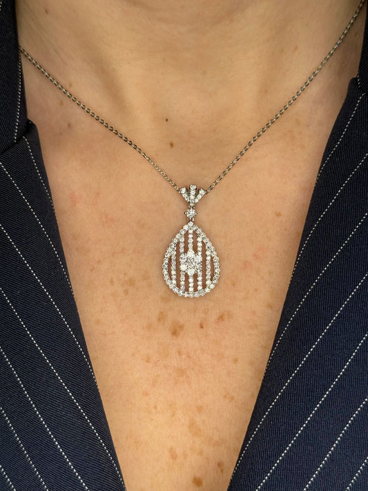 Ladies Spaced Out Diamond Pendant