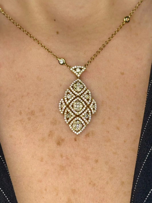 Ladies Fancy Champagne Diamond Pendant