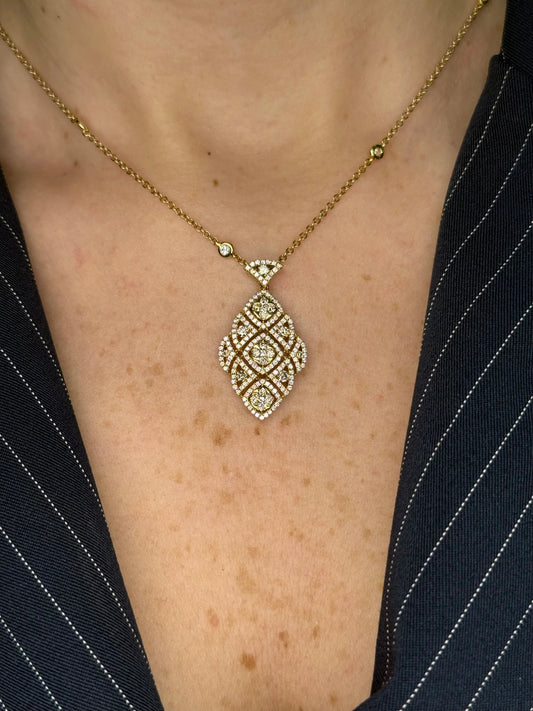 Ladies Fancy Champagne Diamond Pendant