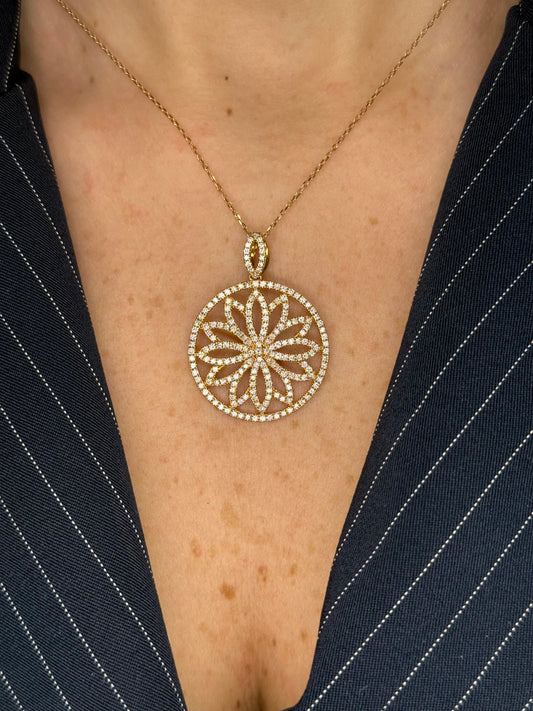 Ladies Fancy Flower Pendant