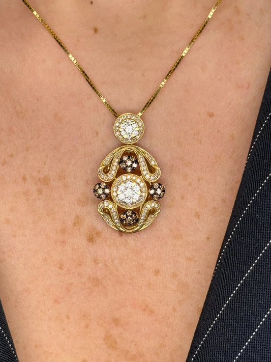 Ladies Old Vintage Style Diamond Pendant