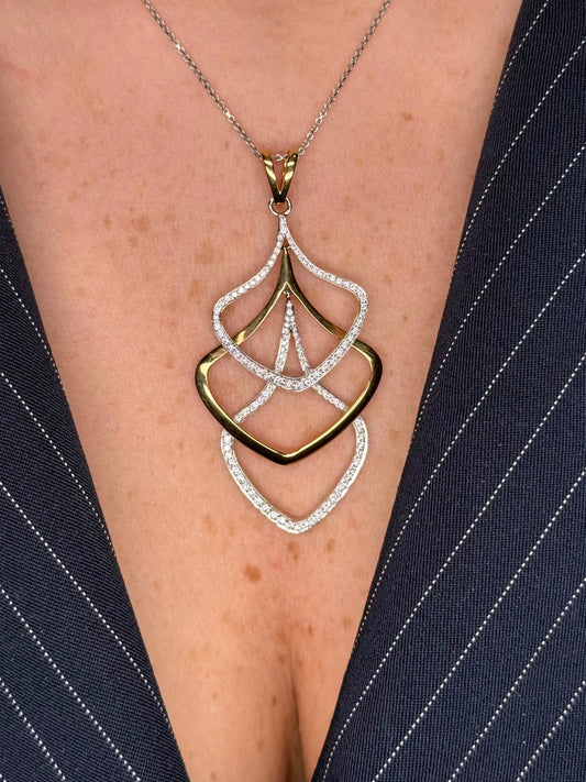 Ladies Three Layer Diamond Pendant