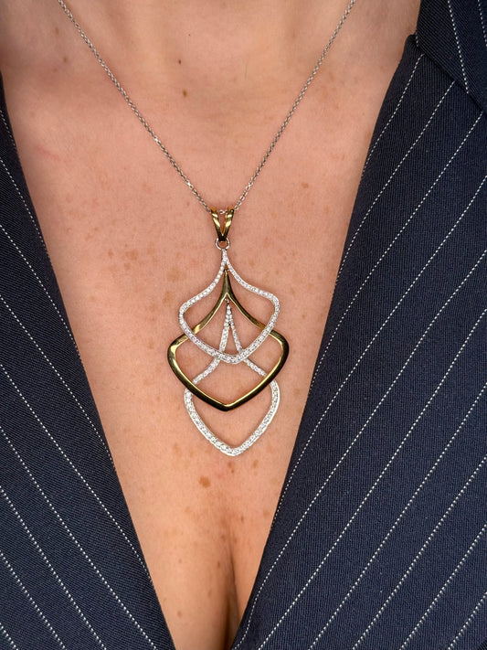 Ladies Three Layer Diamond Pendant