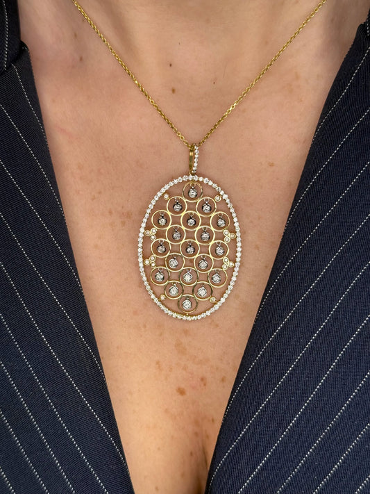 Ladies Oval Dangling Fancy Pendant