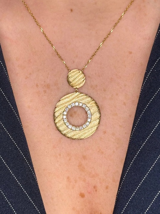 Ladies Gold and Diamond Pendant