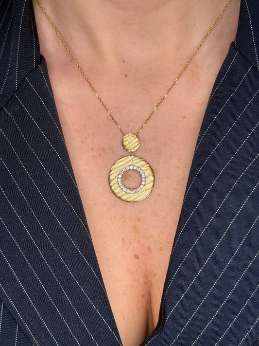 Ladies Gold and Diamond Pendant