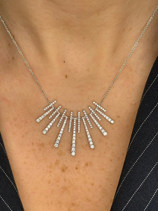 Ladies Graduated Round Diamond Necklace