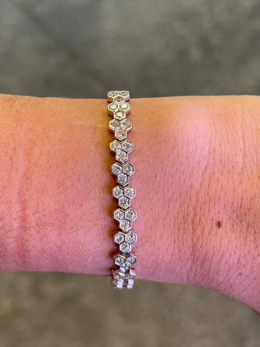 Ladies Honeycomb Design Bracelet
