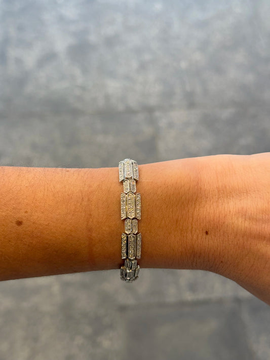 Ladies Vintage Style Diamond Miligrain Bracelet