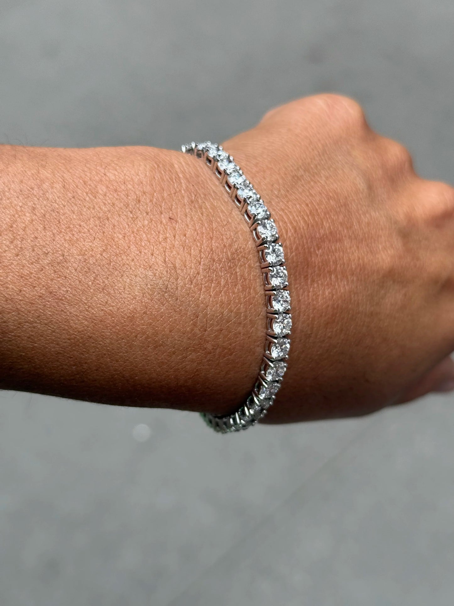 12ct Lab Grown Tennis Bracelet