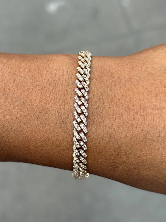 Ladies Pave Set Miami Cuban Bracelet