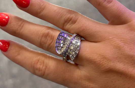 Ladies Baguette and Round Diamond Ring