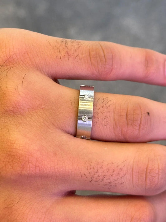 Men’s Spaced Out Handcrafted Diamond Wedding Band