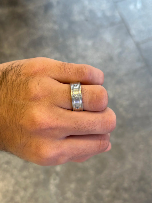 Men’s Spaced Out Wide Wedding Band