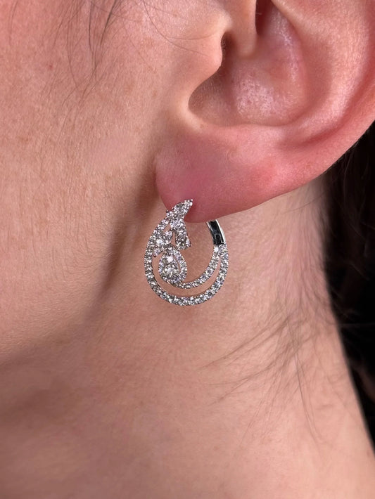 Ladies Fancy Diamond Earrings