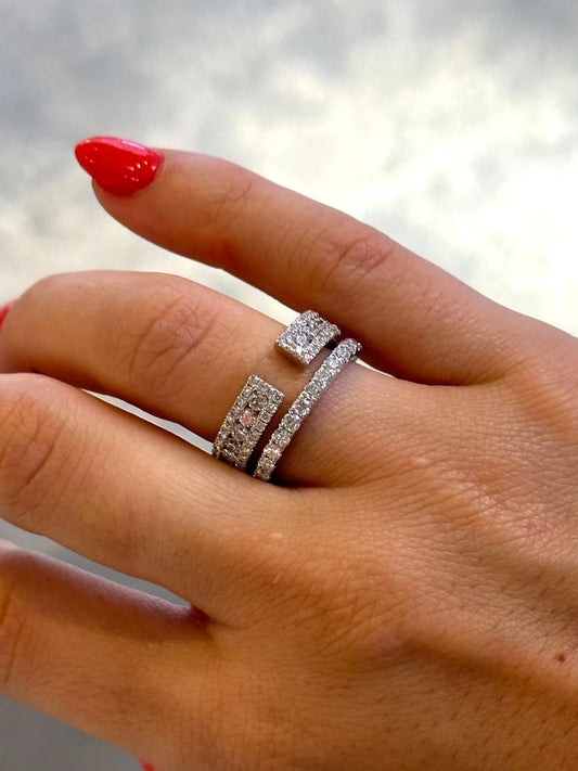 Ladies Split Round Diamond Band