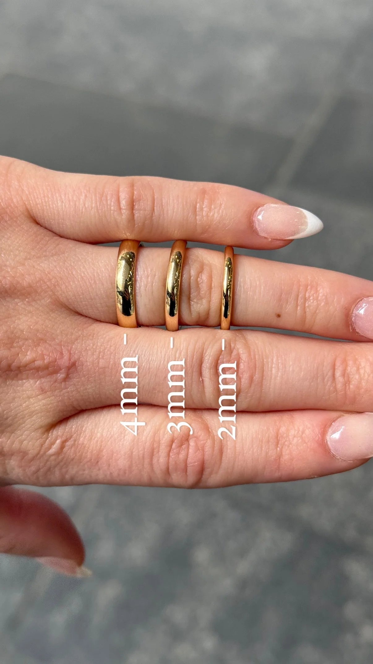 3mm Plain Gold Wedding Bands