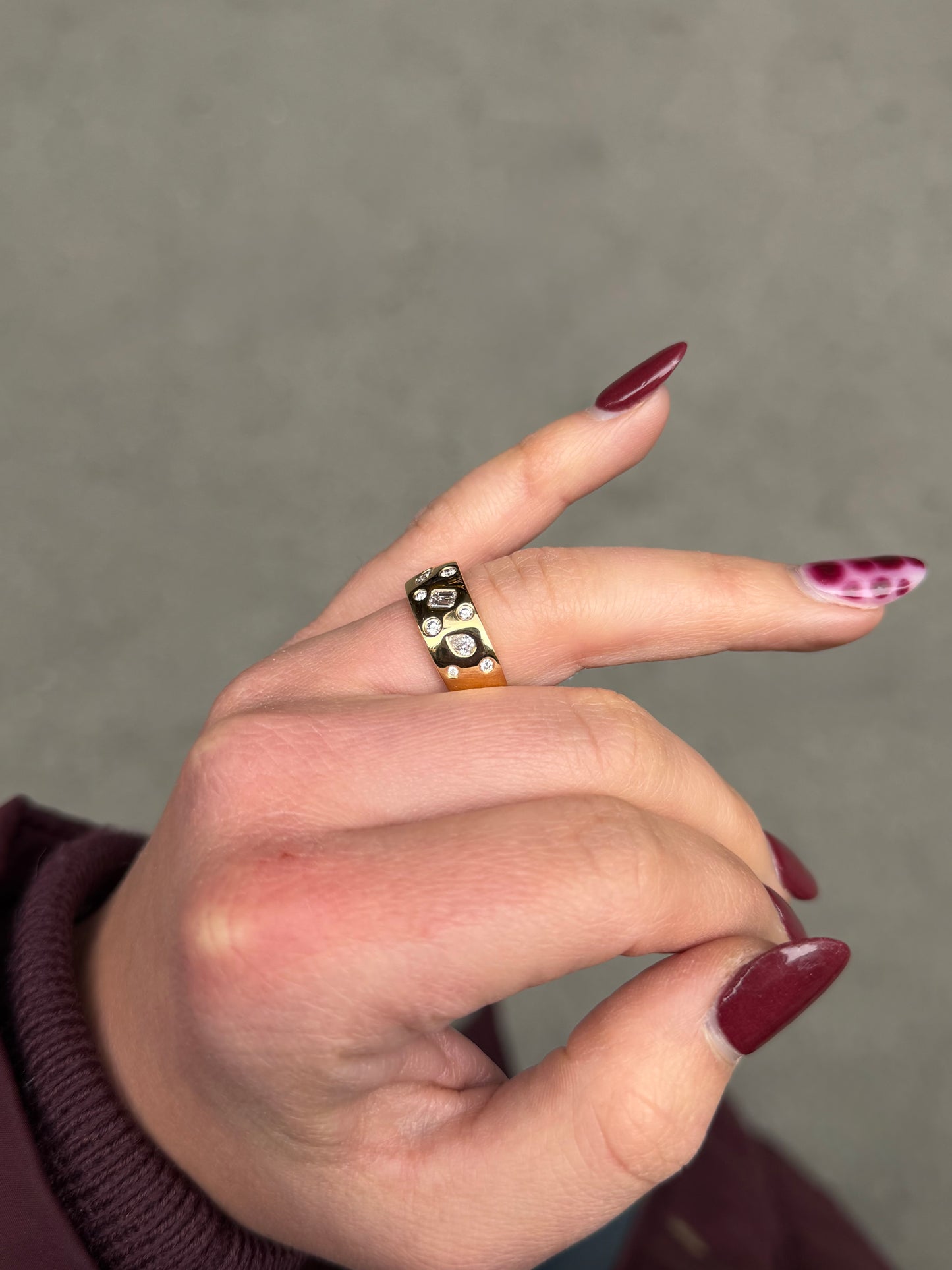 Ladies Wide Galaxy Ring