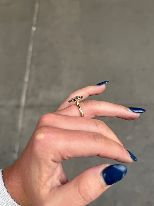 Ladies Lab Grown Oval Bezel Set Engagement Ring