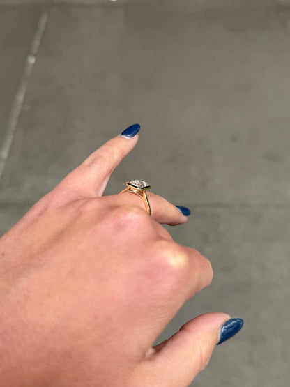 Ladies Lab Grown Emerald Bezel Engagement Ring