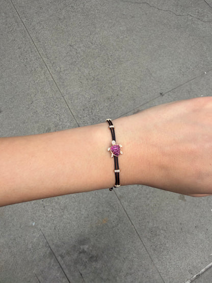 Ladies Threaded Slider Turtle Bracelet