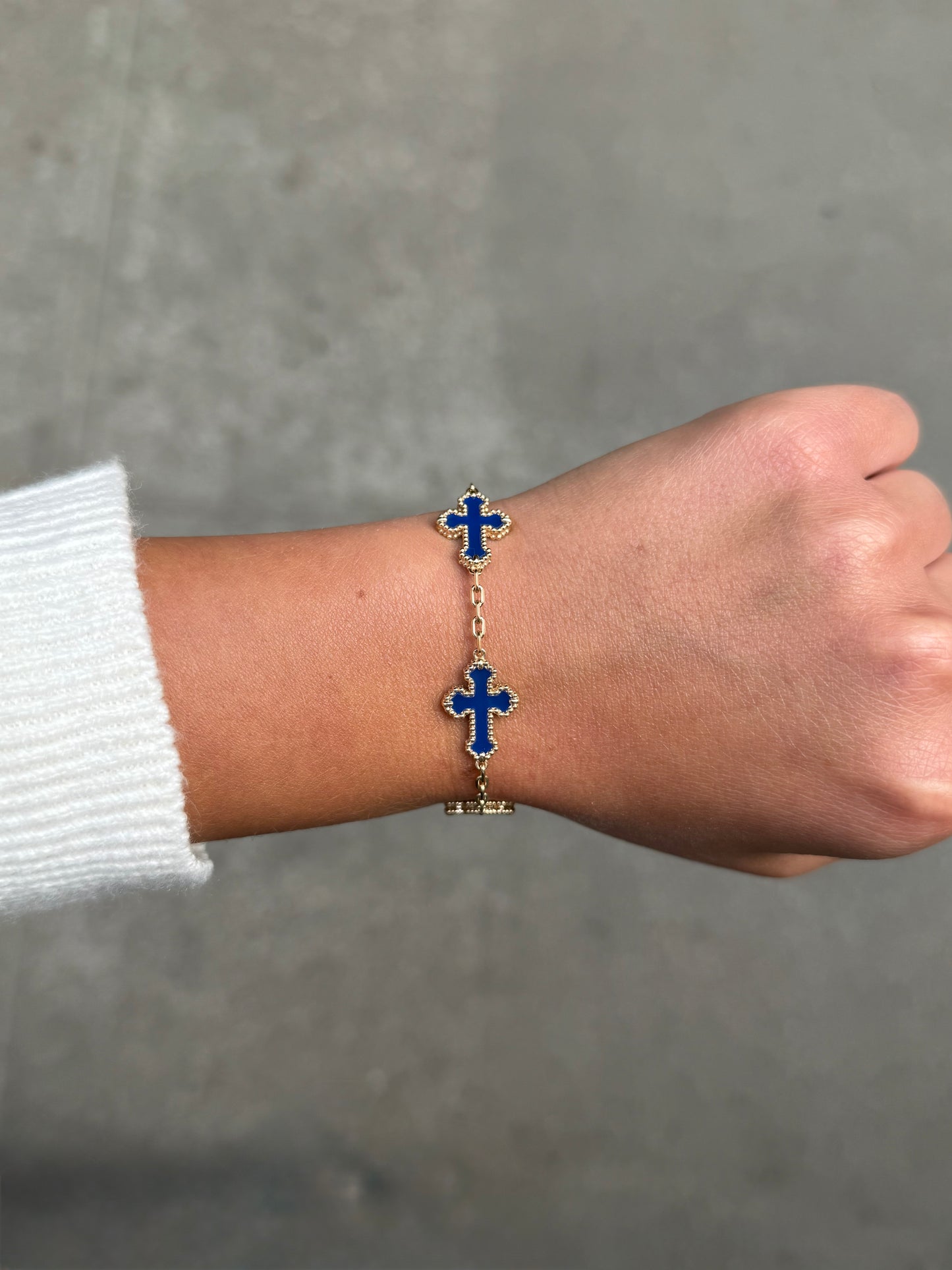 Ladies Black Cross Bracelet
