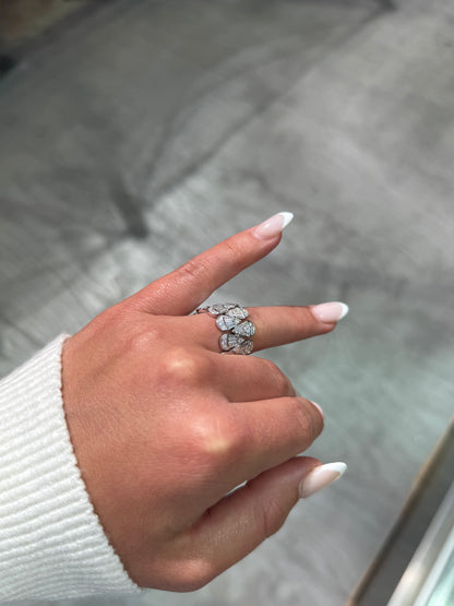 Ladies Wide Pear-Shape Cluster Ring